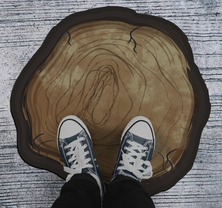 ξύλινα δάπεδα από σπασμένο κορμό - TenStickers