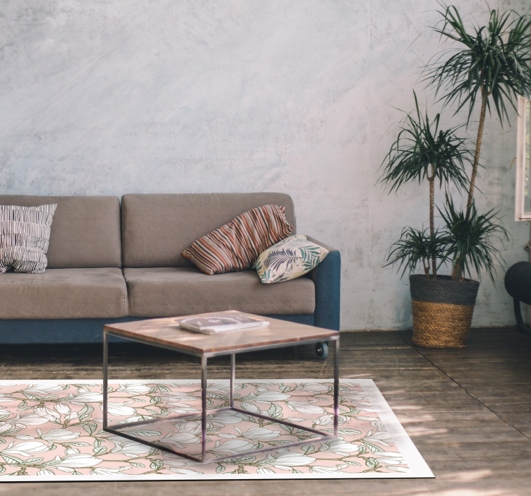 χαλί βινυλίου για κουζίνα γεμάτη λουλούδια χαλί βινυλίου - TenStickers