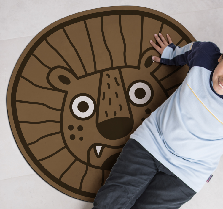 βινυλίου χαλί λιοντάρι για παιδικά χαλιά ζώων - TenStickers