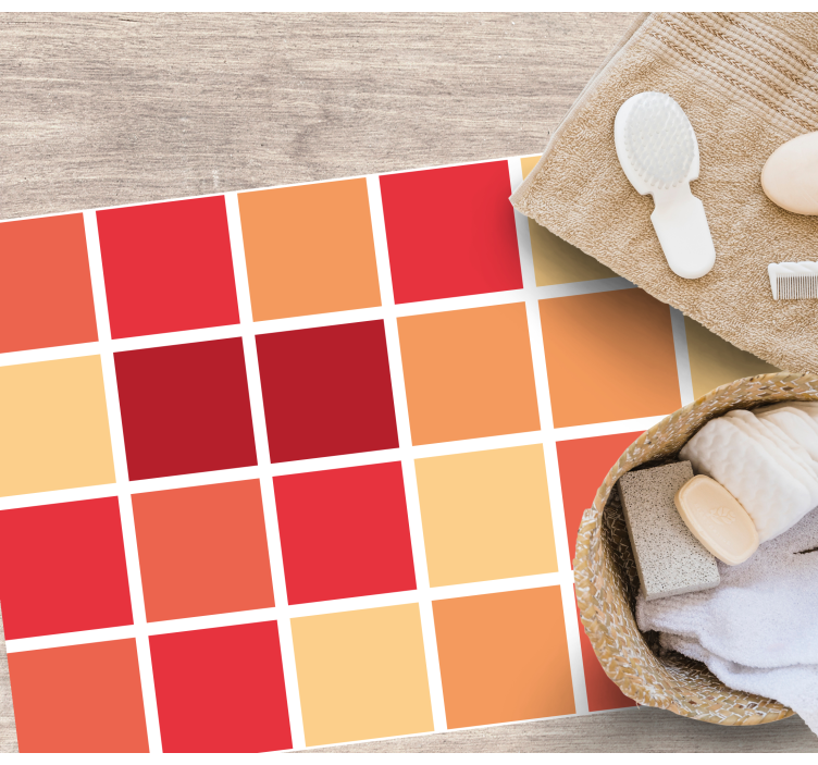 ζεστές αποχρώσεις πλακιδίων βινυλίου χαλί - TenStickers