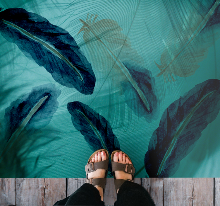 χαλί κρεβατοκάμαρας αισθητικής γραμμής ακουαρέλας - TenStickers