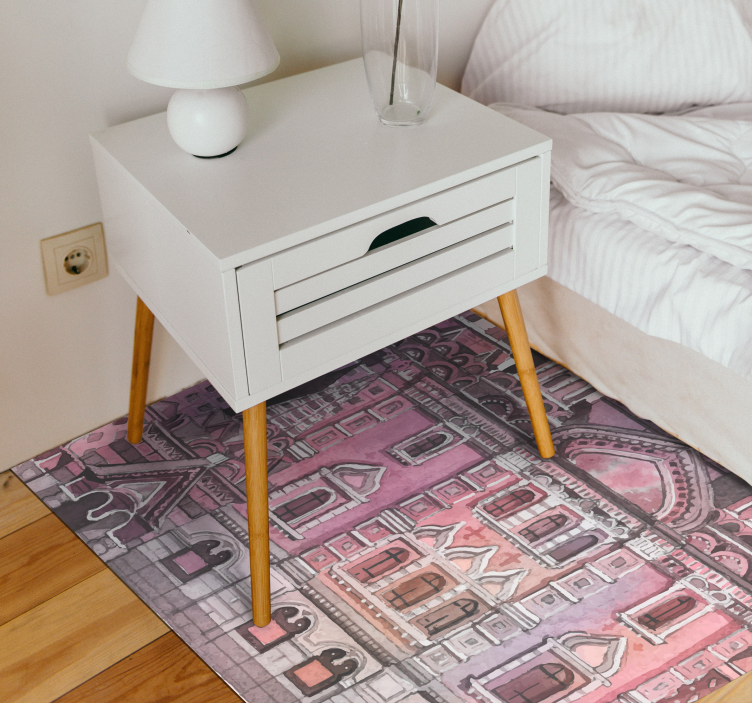 ακουαρέλα μνημείο Μόσχα μοντέρνο χαλί - TenStickers