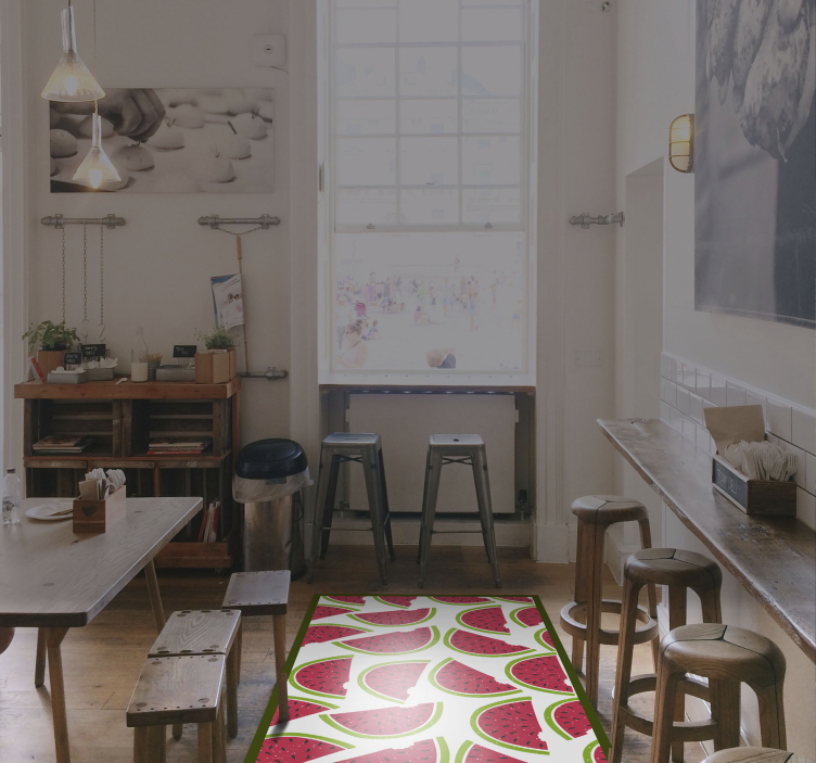 χαλί βινυλίου με θέμα το καρπούζι - TenStickers