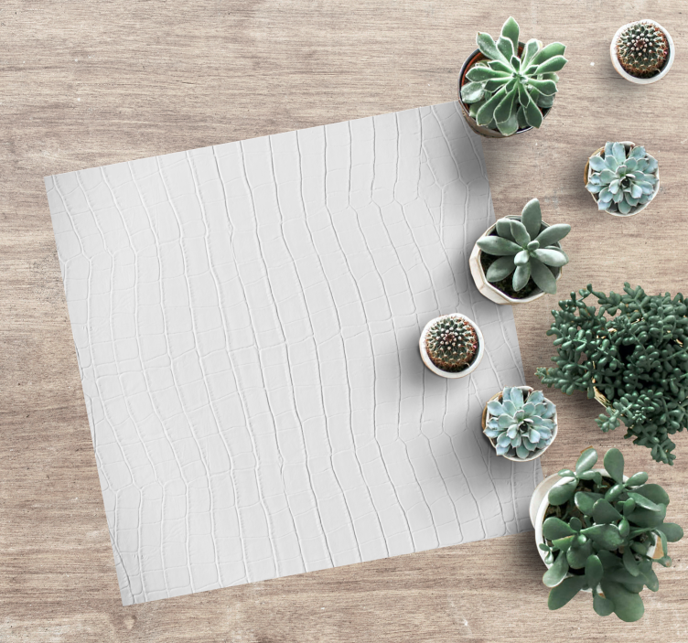 λευκό δέρμα υφή τετράγωνο χαλί βινυλίου - TenStickers