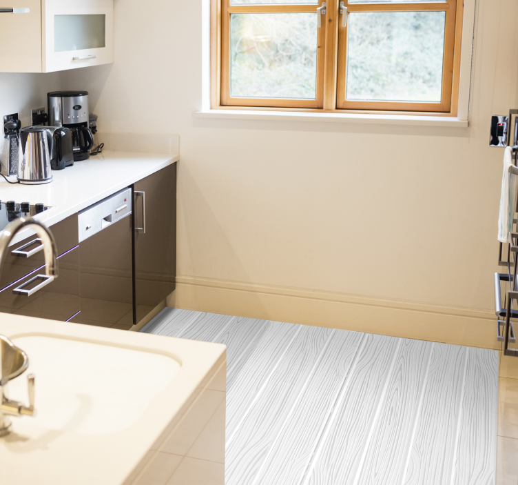 κουβέρτα βινυλίου λευκής σανίδας - TenStickers