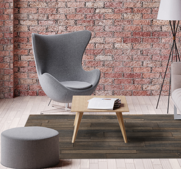 ξύλινη σανίδα ξυλάνθρακα υφή βινυλίου χαλί - TenStickers