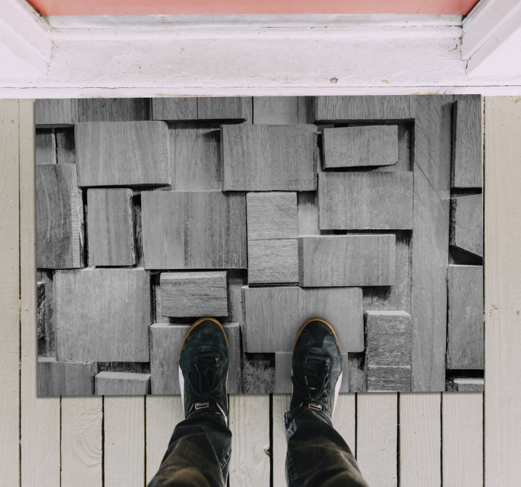 ξύλινη σανίδα σκούρο τρισδιάστατο υφή ξύλινο χαλί βινυλίου - TenStickers