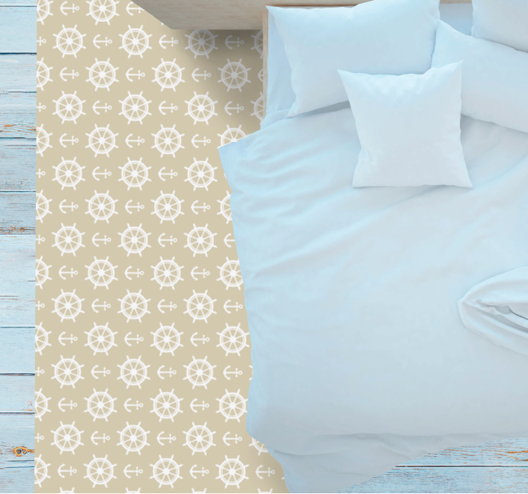 xαλί σαλονιού μοτίβο θαλάσσιας πυξίδας - TenStickers