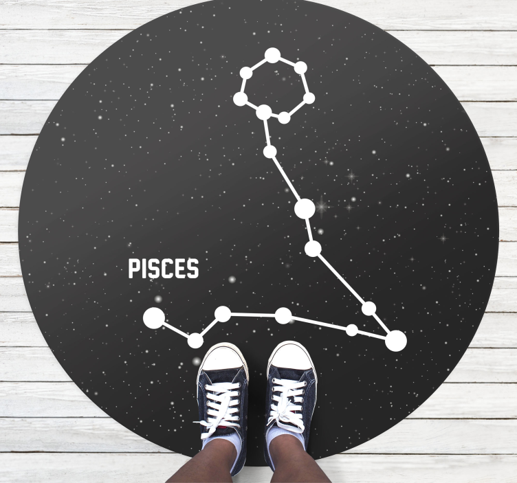 Zodiac sign pisces μοντέρνο χαλί βινυλίου - TenStickers