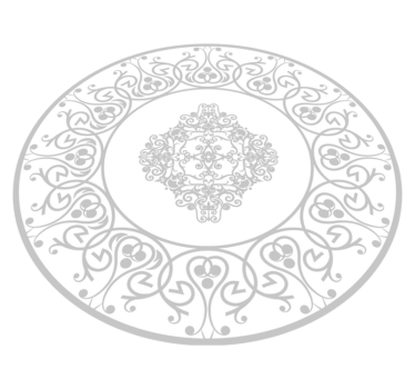 άσπρο xαλί στρογγυλή δαμασκηνή - TenStickers