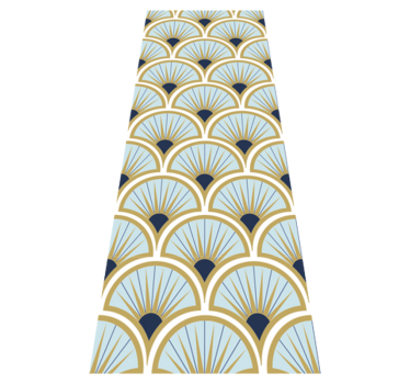 Χαλάκι μπάνιου σε αποχρώσεις μπλε art deco - TenStickers