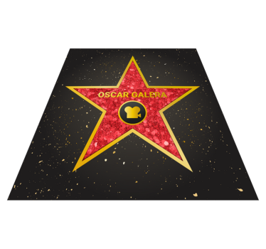 εξατομικευμένο χαλί βινυλίου αστέρι hollywood - TenStickers
