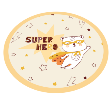 αξιολάτρευτο χαλί superhero για παιδιά βινυλίου - TenStickers