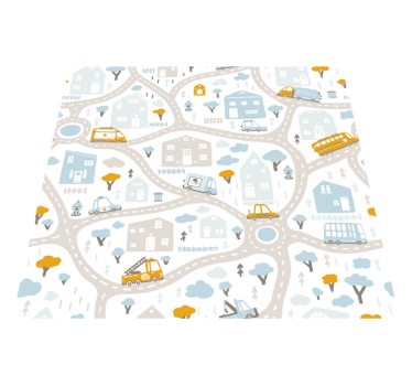 χαλί οδικού χάρτη doodle - TenStickers