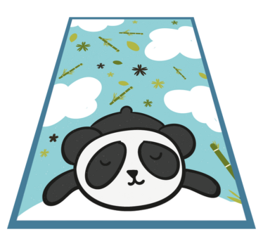 αξιολάτρευτο panda και αφήνει ζωικό χαλάκι - TenStickers