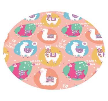 ζωηρόχρωμο χαλάκι ζώων anime llamas - TenStickers