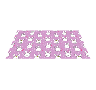Bunnies πρότυπο παιδικό χαλί βινυλίου - TenStickers