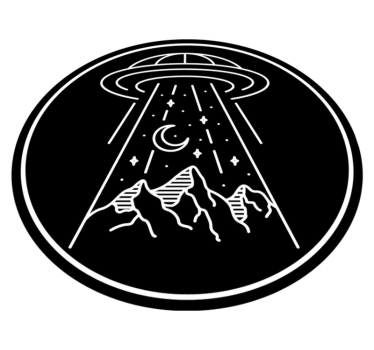 παιδικό χαλί δαπέδου ovni θέμα περιπέτειας - TenStickers