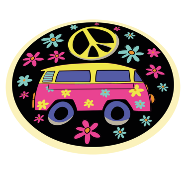 μοκέτα βινυλίου βαν flower power - TenStickers