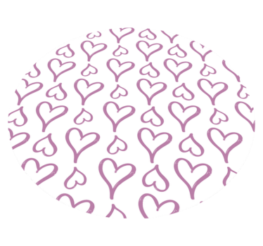 Υφή χαλί με ροζ σχέδιο καρδιάς - TenStickers