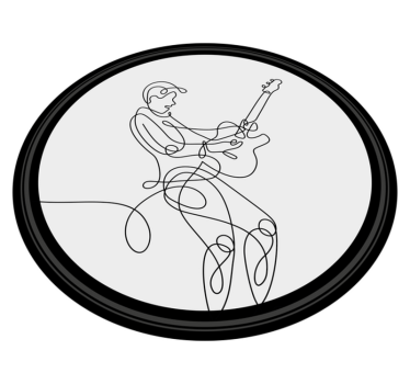 υφή χαλί μουσικός γραμμικής τέχνης - TenStickers