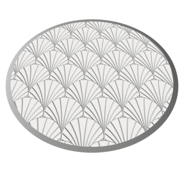 Art deco λευκά κοχύλια μοτίβο πλακιδίων - TenStickers