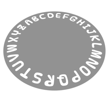 μωρό χαλάκι αλφάβητο λευκό και γκρι - TenStickers