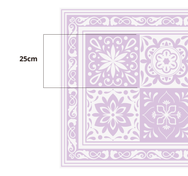 Azulejos hidráulicos χρώμα ματ πλακιδίων χαλάκι - TenStickers