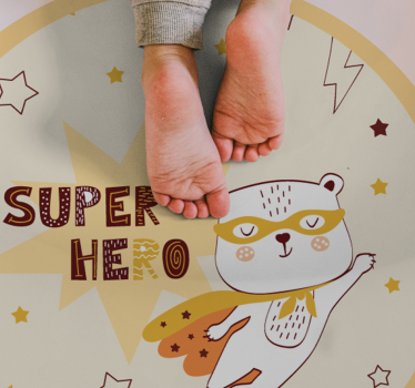 αξιολάτρευτο χαλί superhero για παιδιά βινυλίου - TenStickers