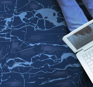 μπλε μαρμάρινα σύγχρονα χαλιά - TenStickers