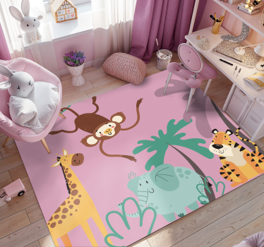 παιδικό χαλί «boho» ζούγκλας - TenStickers