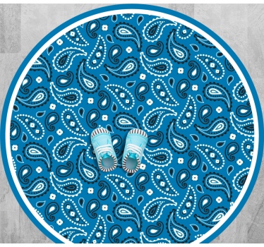 σκούρο μπλε μοτίβο κρεβατοκάμαρας boho bandana - TenStickers
