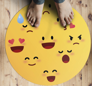 Το emoji αντιμετωπίζει παιδικά χαλιά βινυλίου - TenStickers