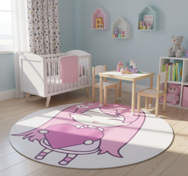 Παιδικό χαλί δαπέδου κορίτσι anime που φέρνει αγάπη - TenStickers