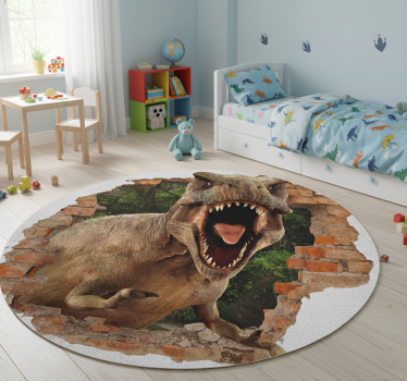 Παιδικό χαλί δαπέδου 3d Τ-rex - TenStickers