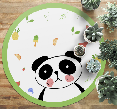 Panda στο χαλί υπνοδωματίου το καλοκαίρι - TenStickers