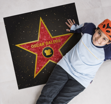 εξατομικευμένο χαλί βινυλίου αστέρι hollywood - TenStickers