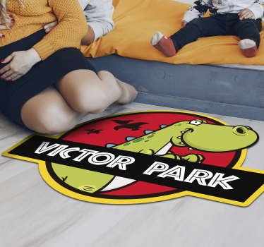 προσωποποιημένο παιδικό χαλί jurassic park - TenStickers