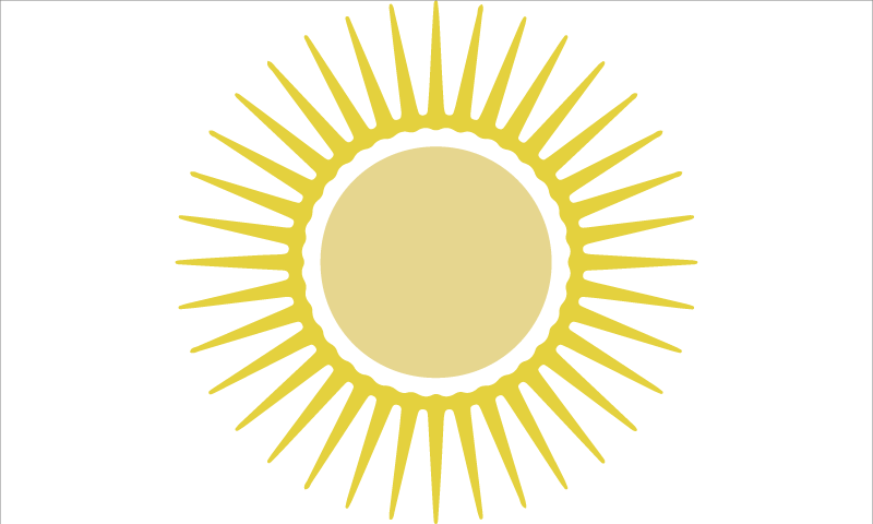 άσπρο xαλί κίτρινος ήλιος - TenStickers