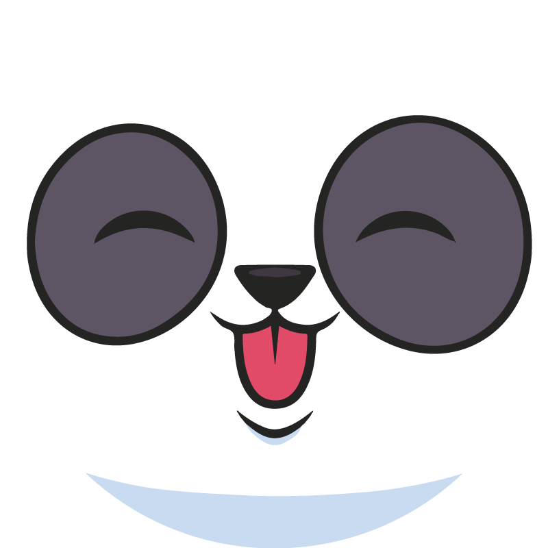 άσπρο xαλί πρόσωπο panda - TenStickers