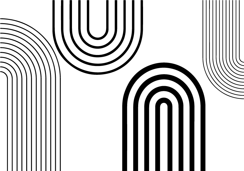 άσπρο xαλί λεπτά μινιμαλιστικά μαύρα τόξα - TenStickers