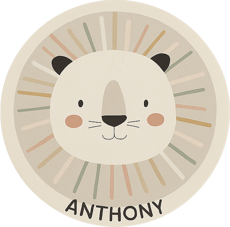 μοκέτα βινυλίου προσαρμοσμένο μπεζ λιοντάρι - TenStickers