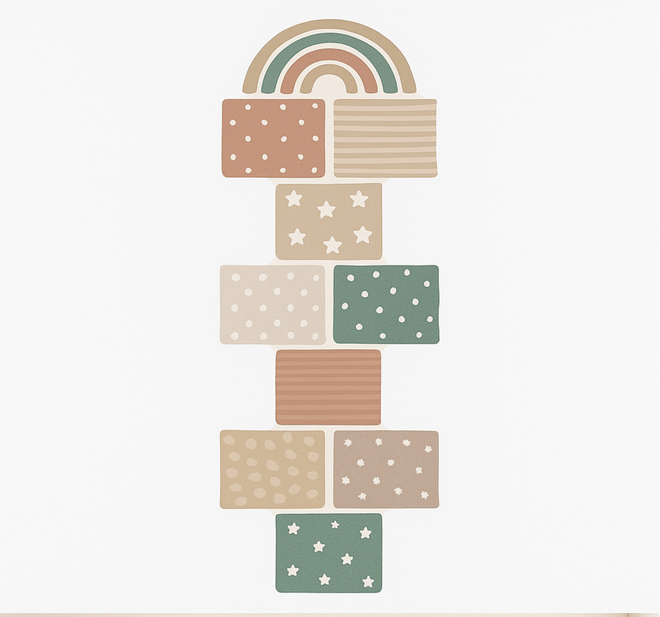 μοκέτα βινυλίου μπεζ παιχνίδι κουτσό - TenStickers