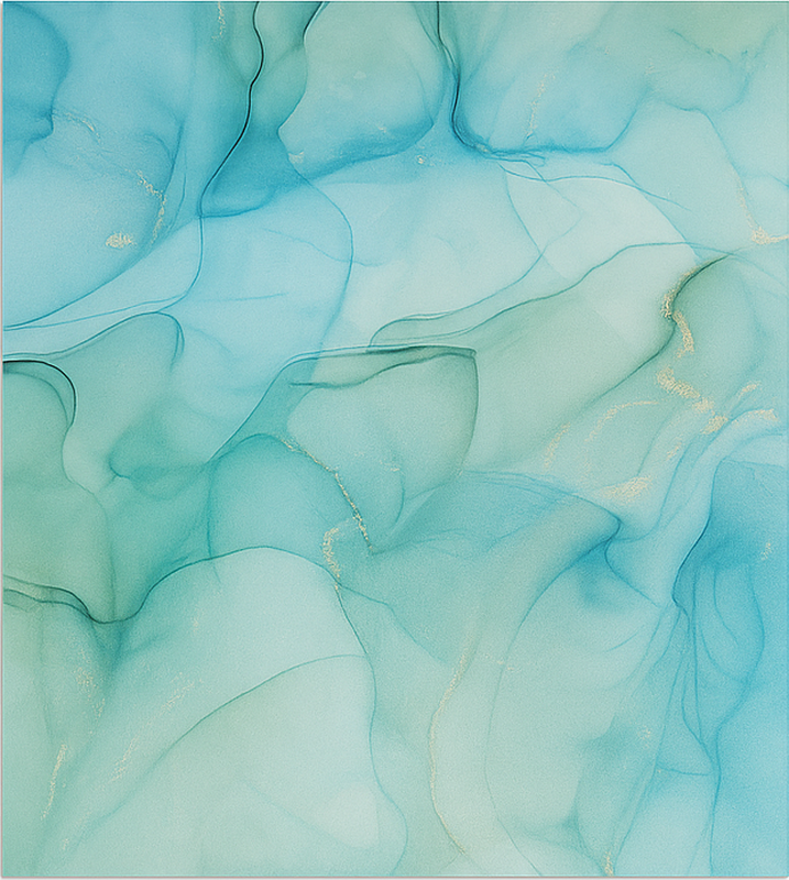 Μαρμάρινο χαλί βινυλίου εφέ τυρκουάζ κύματος - TenStickers