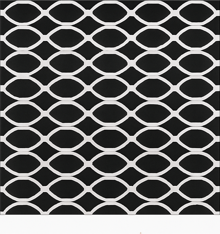 Βινυλιακό χαλί τραπεζαρίας μονόχρωμο οβάλ σχέδιο - TenStickers