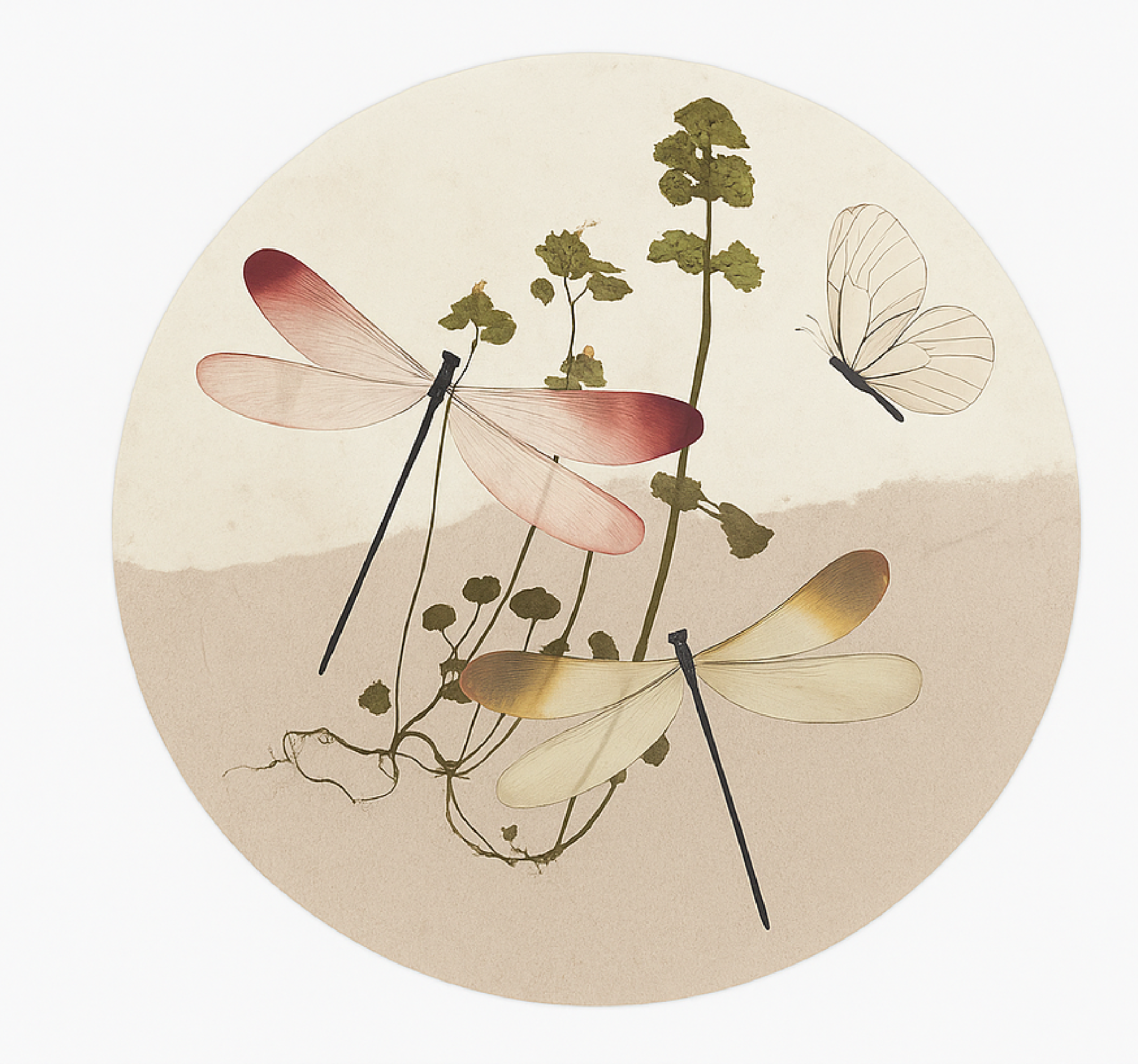 Βινυλιακό χαλί τραπεζαρίας πιεσμένο κολάζ φύσης - TenStickers