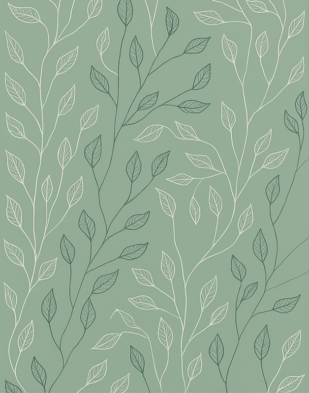 Βινυλιακό χαλί τραπεζαρίας καθαρή βοτανική επικάλυψη - TenStickers