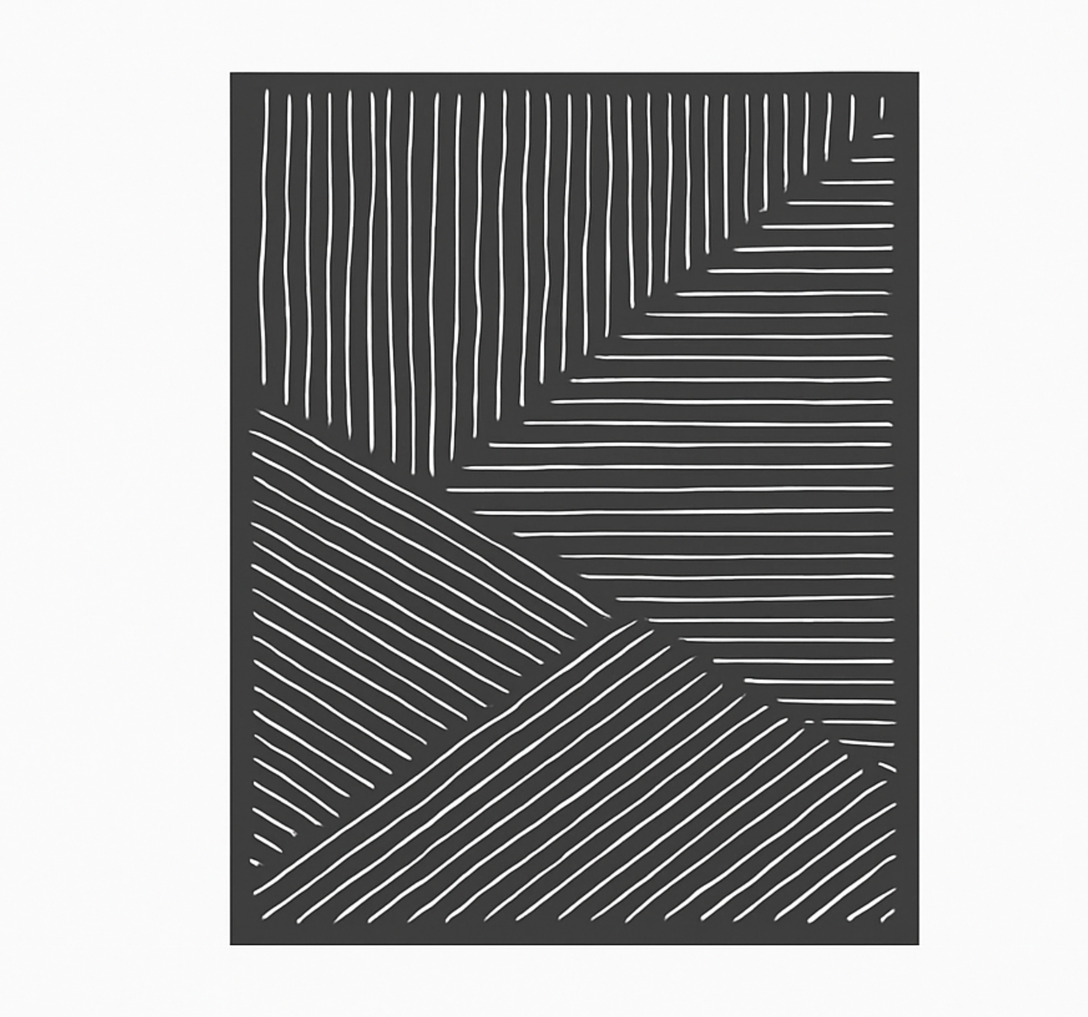 χαλιά κουζίνασ λευκές κυματιστές γραμμές - TenStickers