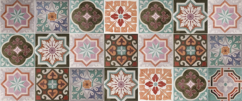 mωσαϊκό σχέδιο βινυλίου χαλιού σικελικός πιαστρελλίνης - TenStickers