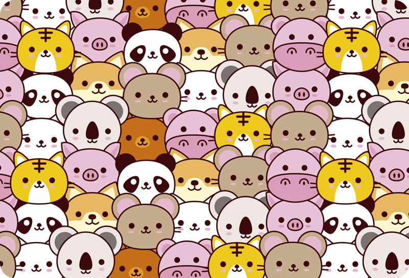 Χαλί με εκτύπωση ζώου για χαριτωμένα μωρά - TenStickers